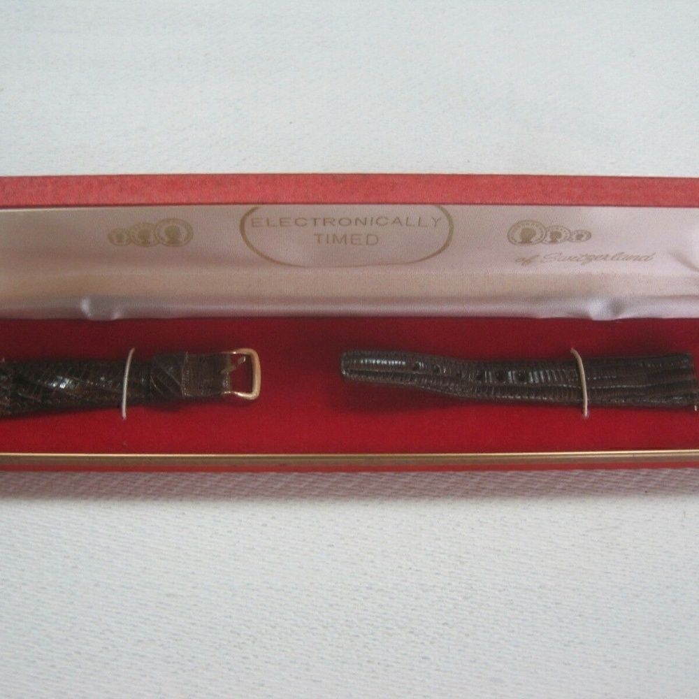 ELECTRONICALLY TIMED Watch Band Strap Switzerland